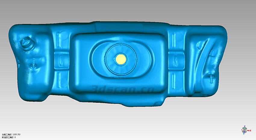 華朗三維掃描儀-奔馳汽車燃油箱STL數(shù)據(jù)圖