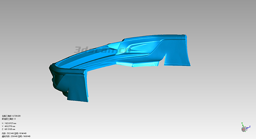 華朗三維掃描儀-汽車保險杠STL數(shù)據(jù)圖