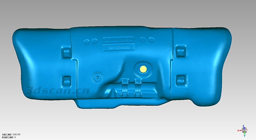 華朗三維掃描儀-奔馳汽車燃油箱STL數(shù)據(jù)圖

