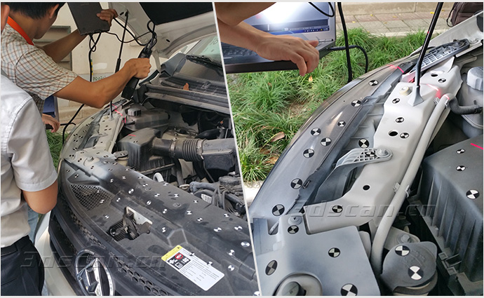 華朗三維掃描-激光手持式掃描儀掃描現(xiàn)場(chǎng)