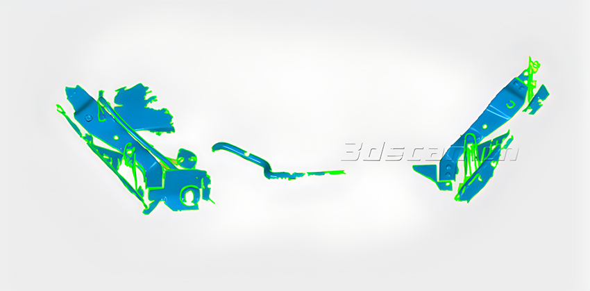 華朗三維掃描儀-汽車前保險(xiǎn)杠支撐STL數(shù)據(jù)