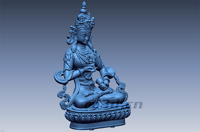 半透明精密佛像三維掃描