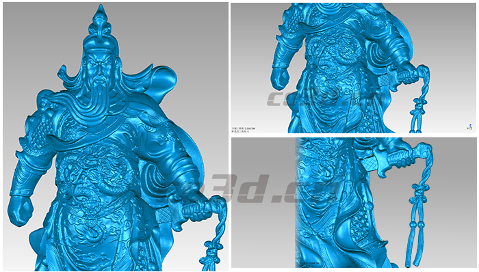 銅塑雕像“關公”三維掃描案例