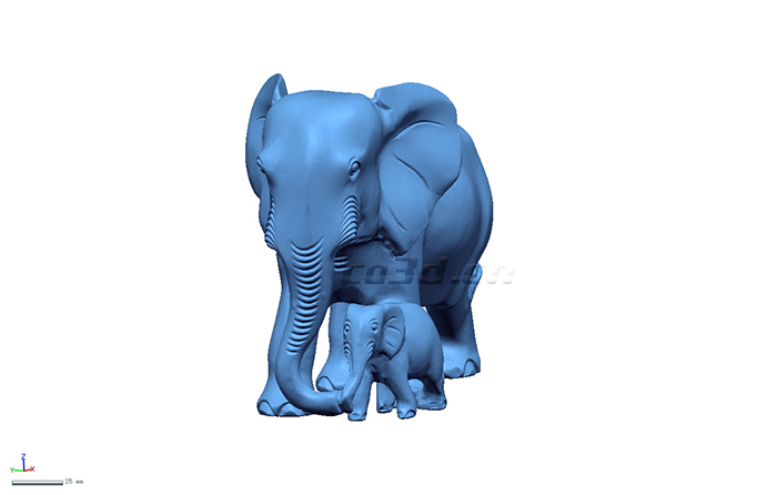 東南亞大象木雕三維掃描