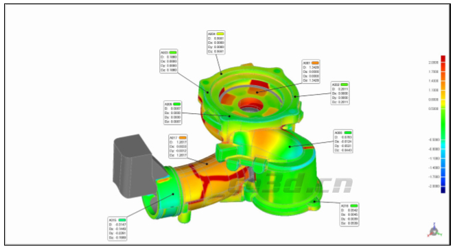 汽車渦輪增壓器零部件三維檢測(cè)