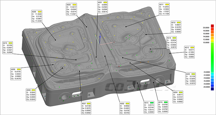 汽車發(fā)泡膜模具三維檢測